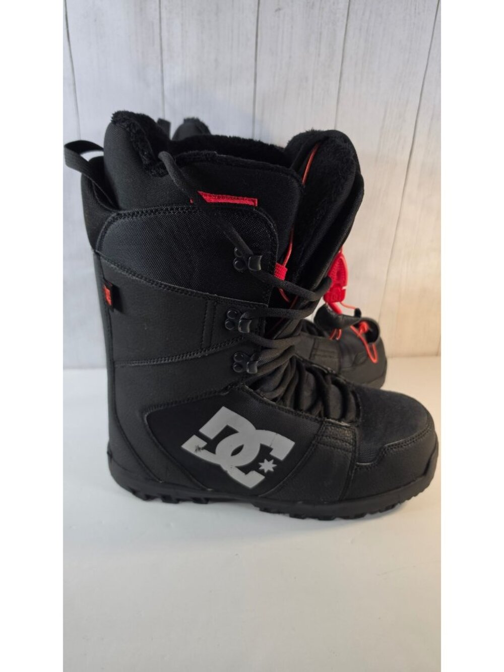 DC PHASE MENS SNOWBOARD BOOTS BLACK RED LACE UP SNOWBOARDING GEAR SIZE 13 SNOW